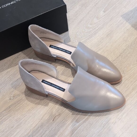 French Connection Womens Taupe Flats New On Box - Picture 2 of 10